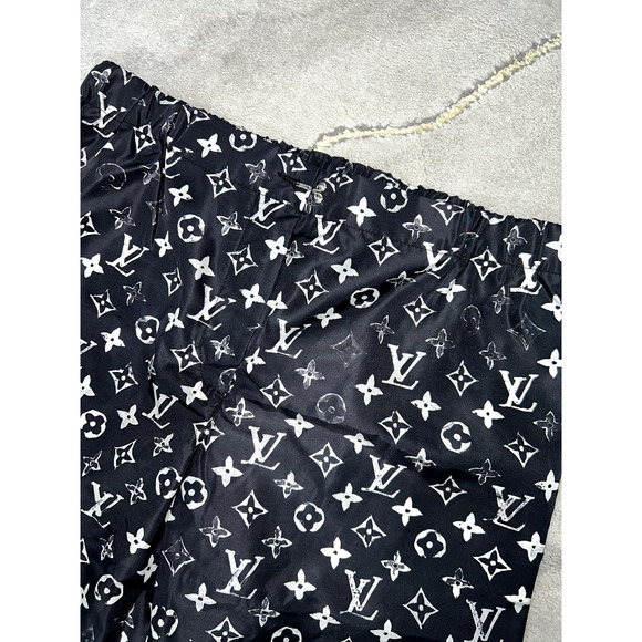 Louis Vuitton Stencil Effect Black White Monogram Logo Jogging Jogger Pants 40 - Picture 4 of 12